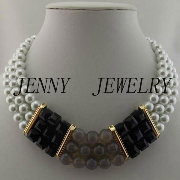 fashion pearl&agate necklace jewelry 2