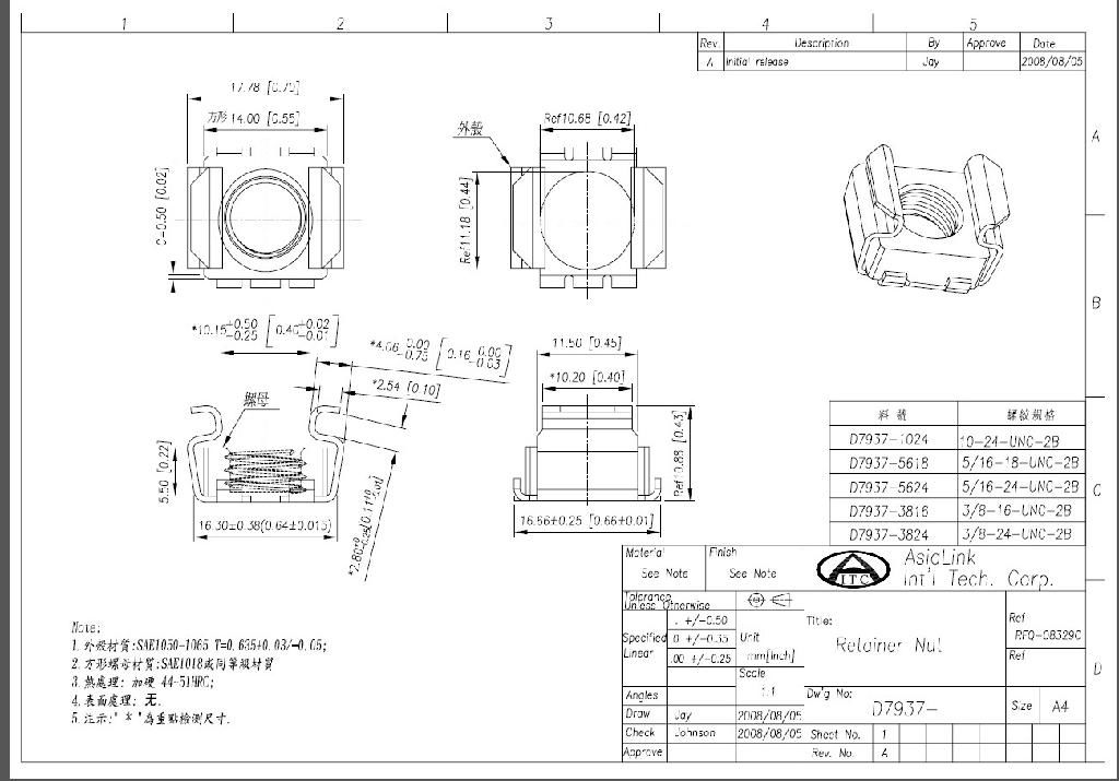 Cage nut  M5 M6 M8   5