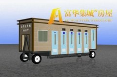Trailer mobile toilets