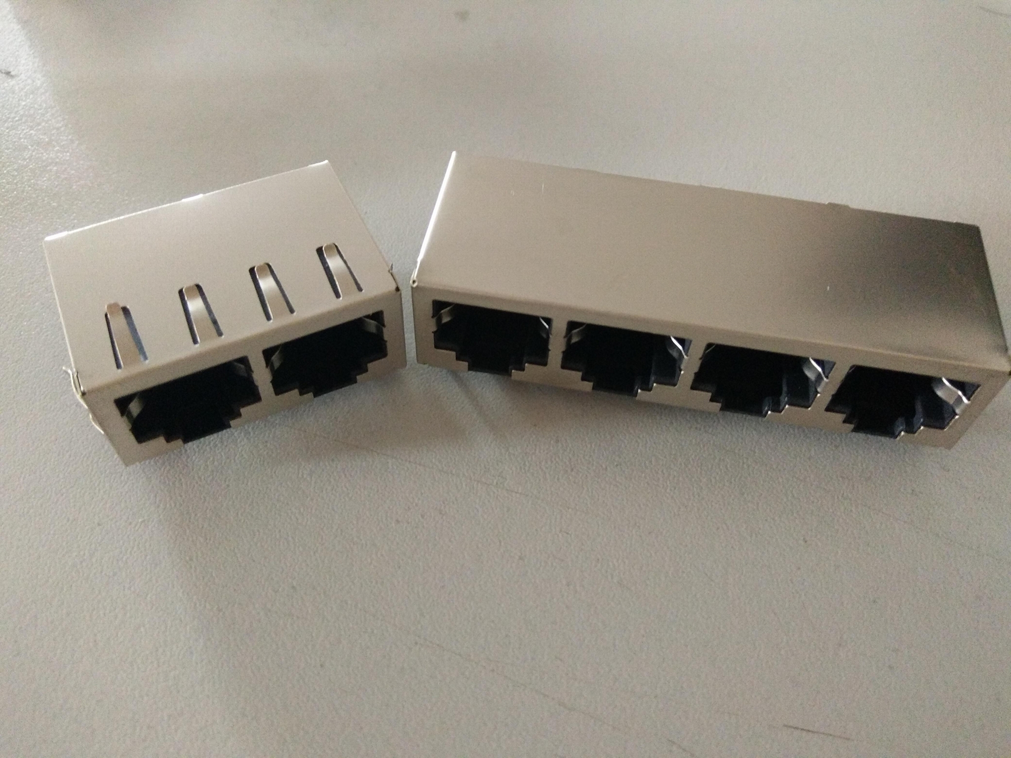 PCB JACK 扁针网口母座连接器