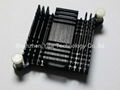 Push pin with spring in BGA heatsink 1