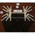 Audio amplifer heatsink is assembled by heatsink and pins 1