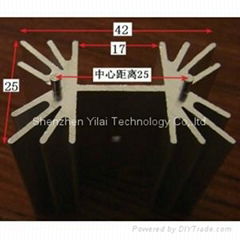 Audio amplifer heatsink is assembled by heatsink and pins