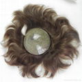 Silk Top Indian Virgin Human Hair Toupee