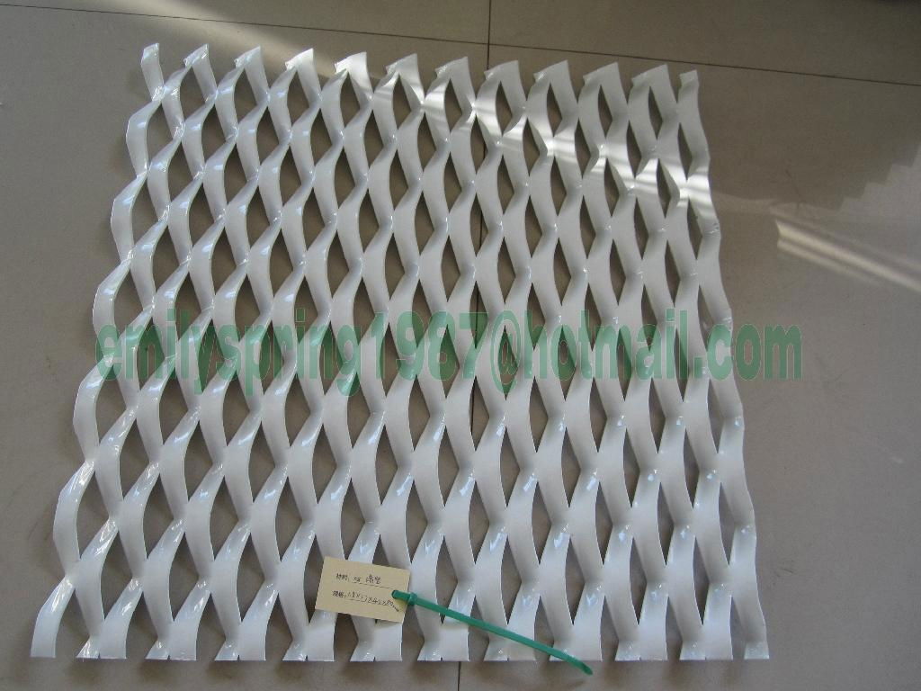 big hole aluminum&galvanized powder coating expanded metal mesh panel for curtai 3