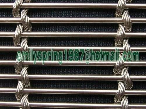 rod cable woven metal curtains 2
