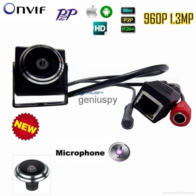 1.3MP Audio Video Camera Mini 960P IP Network Wide Angle Cctv Camera P2P Onvif 1