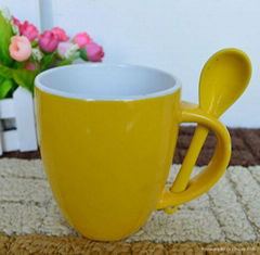 ceramic mug with spoon