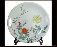 Wholesale Round Decorative Porcelain Ceramic Plate