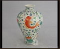 Home Decorative Famille rose Porcelain Vase  1