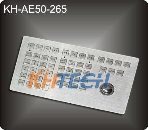 IP65 Industrial metal kiosk keyboard with trackball 2
