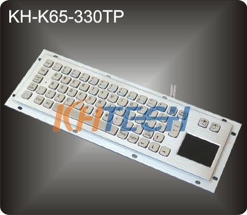 Stainless steel kiosk keyboard with touchpad 3