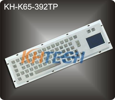 Stainless steel kiosk keyboard with touchpad 4
