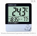 Garden Digital Thermometer Hygrometer with Clock Function 