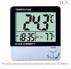 溫室溫濕度計並有時鐘功能