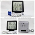 White Plastic Shell Digital Indoor Outdoor Thermometer Hygrometer  3