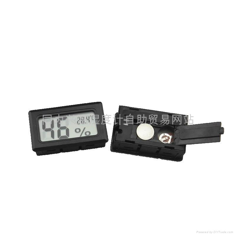 Mini Digital Hygrometer Thermometer Black  3