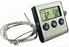Magnet Digital BBQ Kitchen Cooking Meat Food Probe Thermometer With Timer