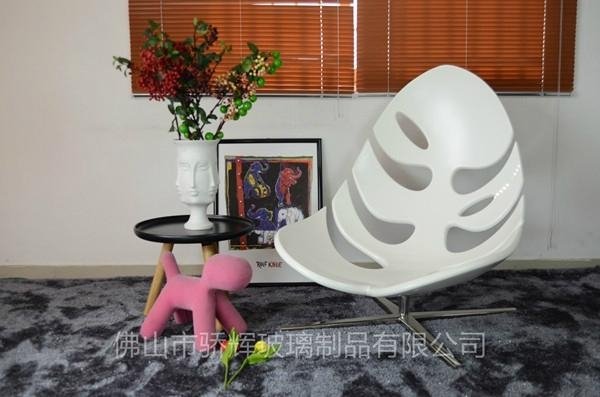 Modern Leisure Fiberglass Fishbone lounge chair 4