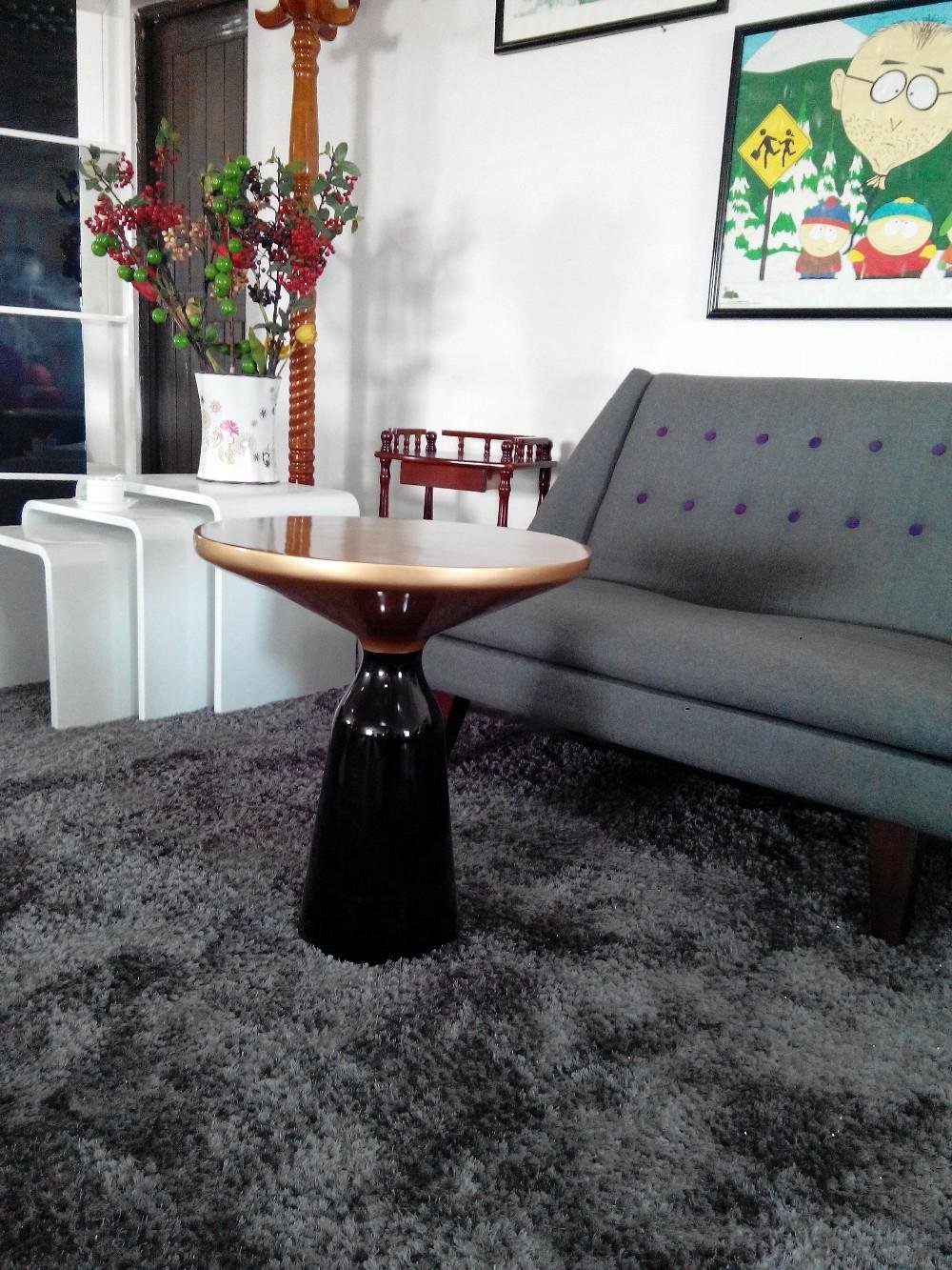 Replica designer modern glass coffee side table Sebastian herkner bell table 2