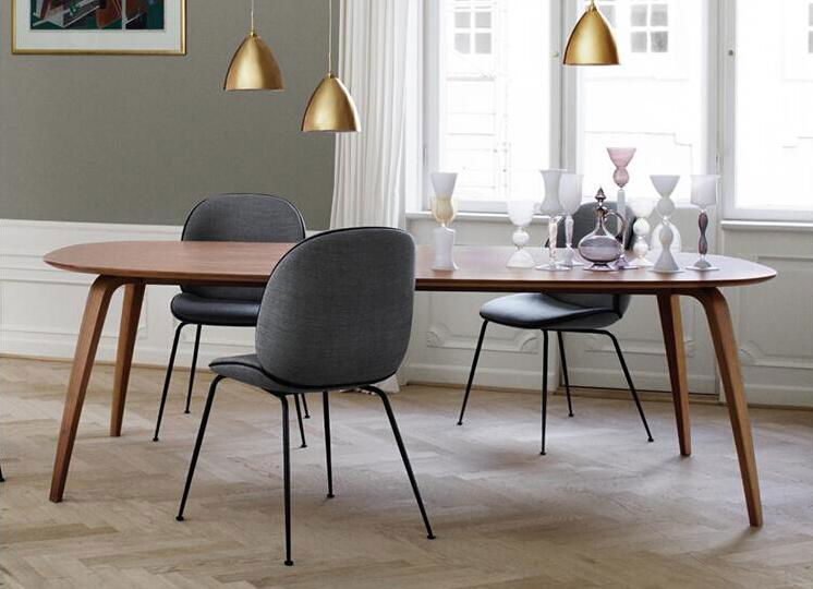 Modern design home furniture fiberglass Gubi Bettle dining table