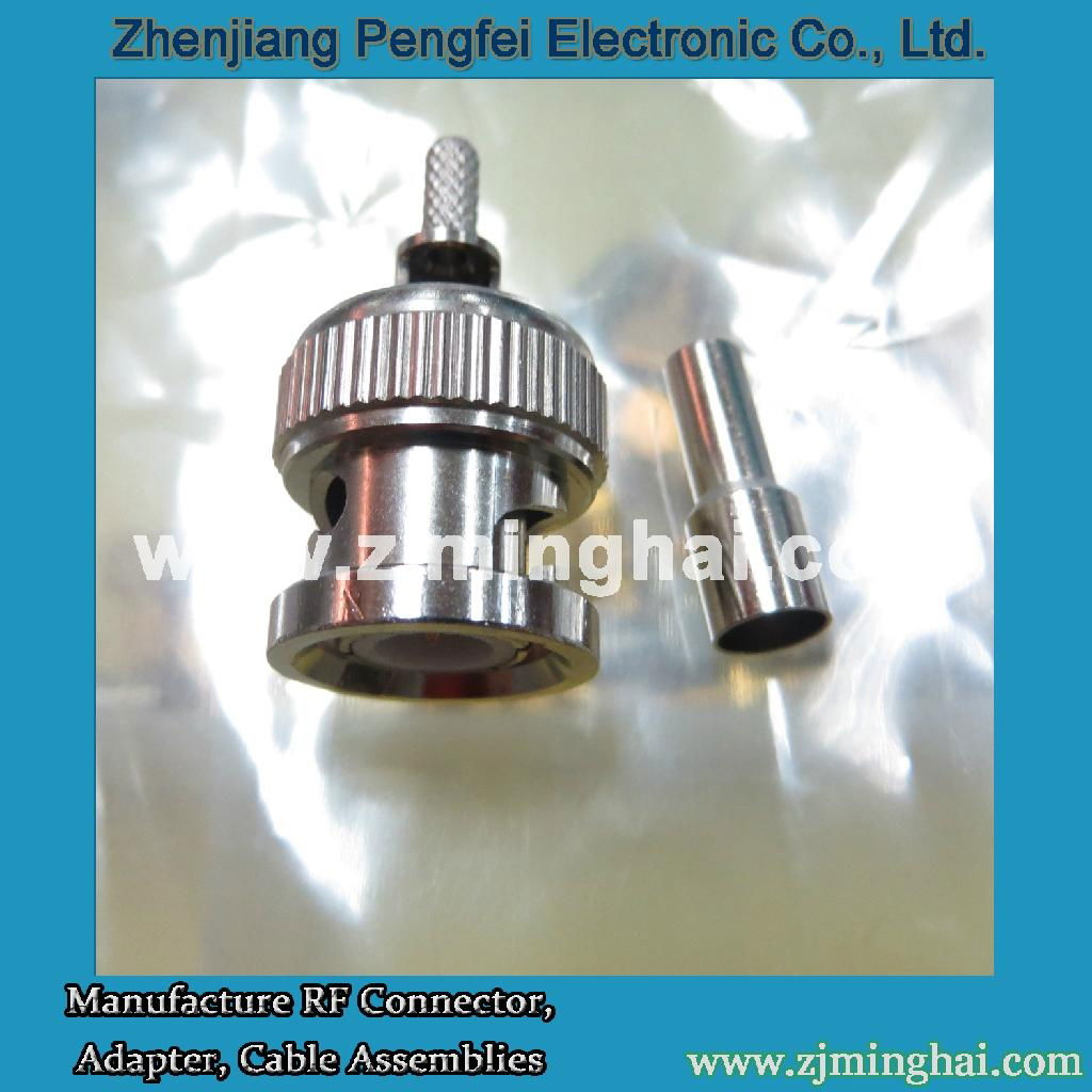BNC Male RF Connector Crimp for RG174 Cable