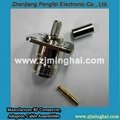 N Female 4 Hole Flange Connector Crimp for RG213 Cable