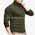 Silk Polo Neck Top for Men