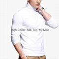 Silk High Neck Top for Men