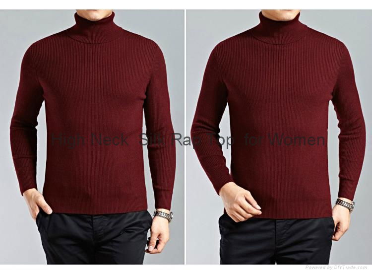 High Collar Silk Sweater for Men 3