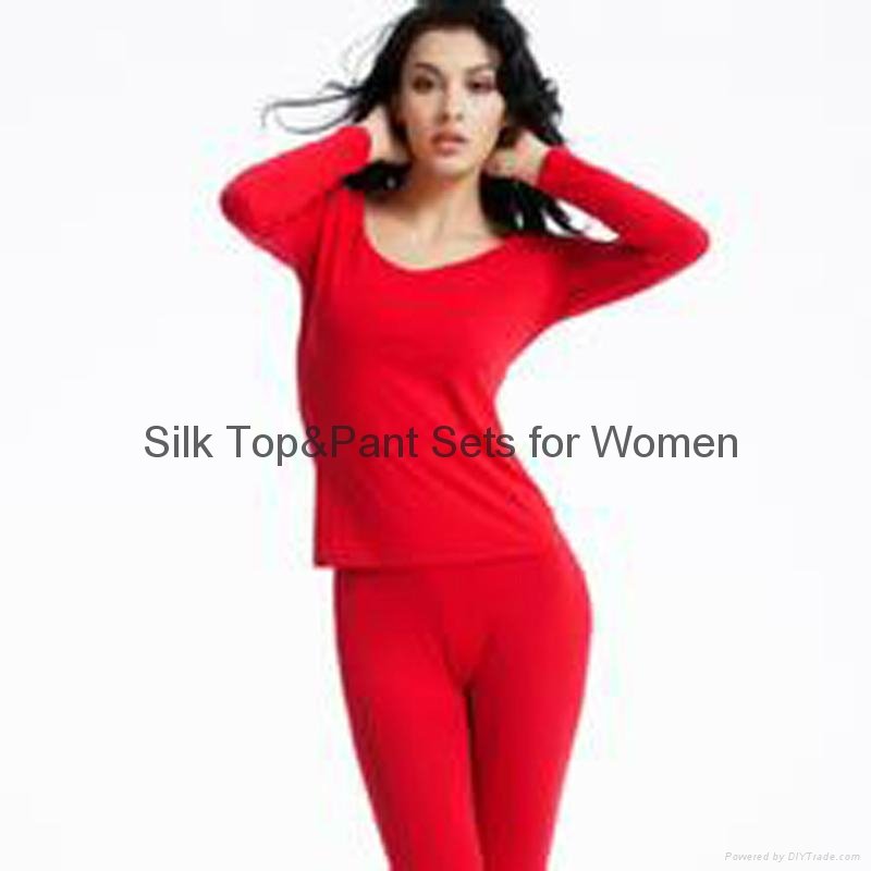 Silk Top&Pant Sets for Women