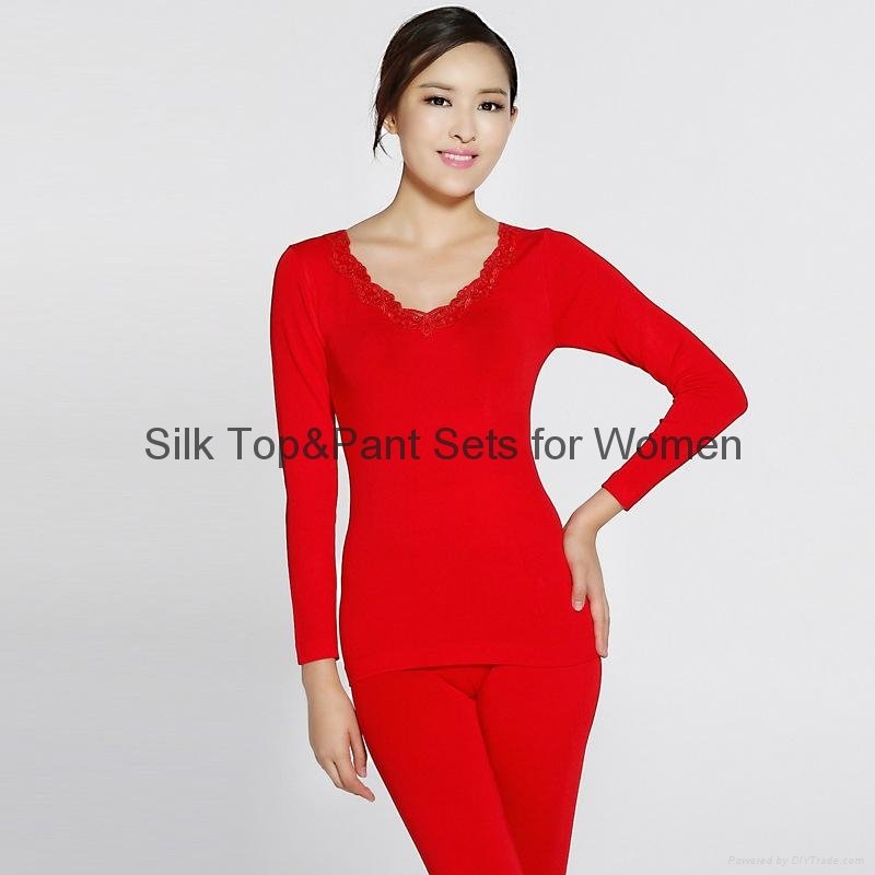Silk Top&Pant Sets for Women 2