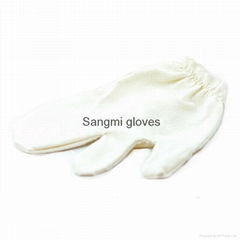 ayurvedic garshana 100% raw silk dry massage gloves