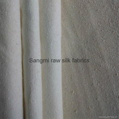 Woven raw silk fabrics for garshana ayurvedic massage gloves,towel etc