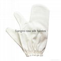 Woven raw silk fabrics for garshana ayurvedic massage gloves,towel etc 12