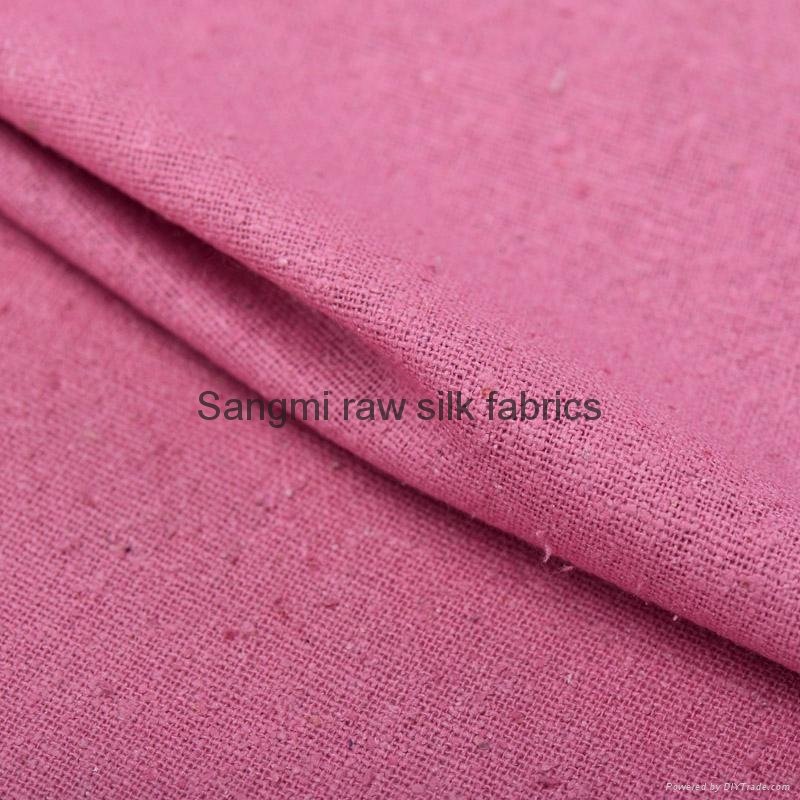 Woven raw silk fabrics for garshana ayurvedic massage gloves,towel etc 2