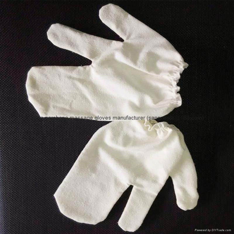 ayurvedic garshana 100% raw silk dry massage gloves  3