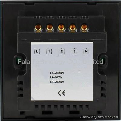 Three Gang Touch Wall Switch Of WiFi Home Automation Control By iPhone/Android 2