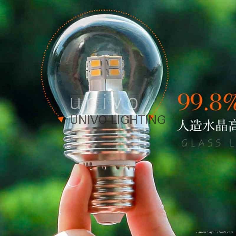  3W aluminum plastic bulb light E27 B22