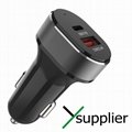 Ysupplier - USB Type C Car Charger with PD 18W, Vehicle Chargers,Vehicle Charger