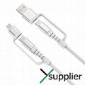 Ysupplier -Universal 4 in 1 Multiple USB Cable Charging Cord Adapter with Type-C 1