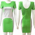 2014 New Special Green Elegant Summer Short Sleeve HL844 Evening Party Celebrity