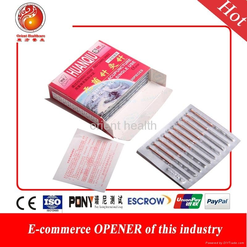 Huanqiu Brand Disposable Sterile Acupuncture Needle for Single Use CE/ISO