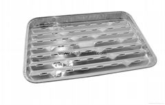 rectangle shape barbecue grill use BBQ aluminum foil pan plate sheets