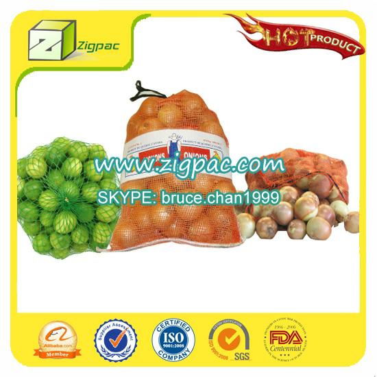 Made in china with low rate and ISO14001 approve small drawstring onion mesh bag 4