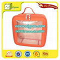 SGS certificate approved fanshion clear PVC cosmetic bag