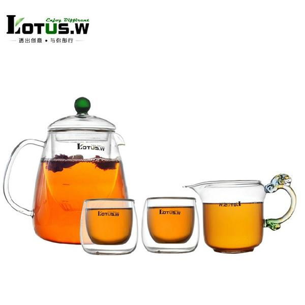 1050 ML Glass Tea Set Pyrex Heat Resistant Tea Pot