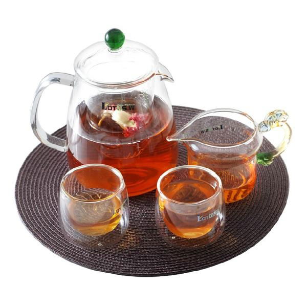 1050 ML Glass Tea Set Pyrex Heat Resistant Tea Pot 2