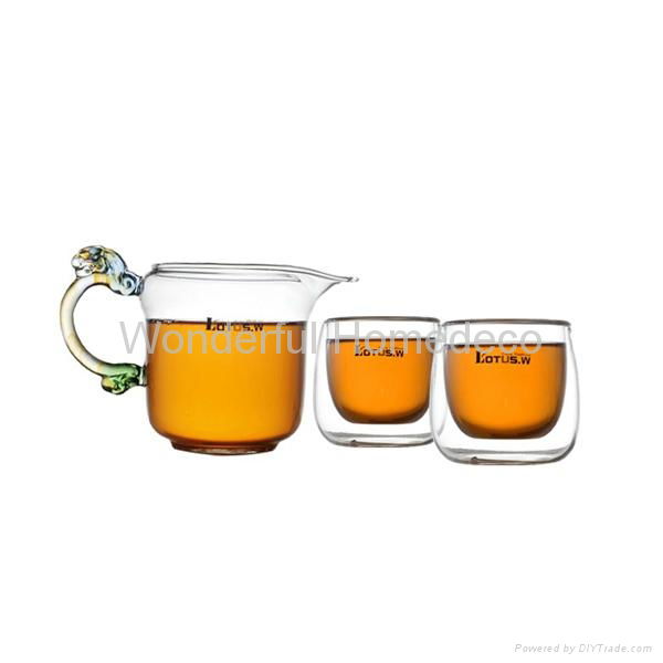 1050 ML Glass Tea Set Pyrex Heat Resistant Tea Pot 3