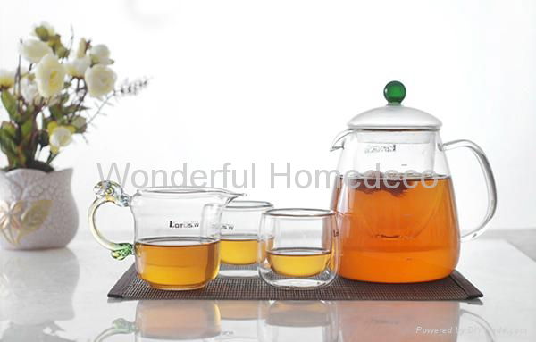 1050 ML Glass Tea Set Pyrex Heat Resistant Tea Pot 4